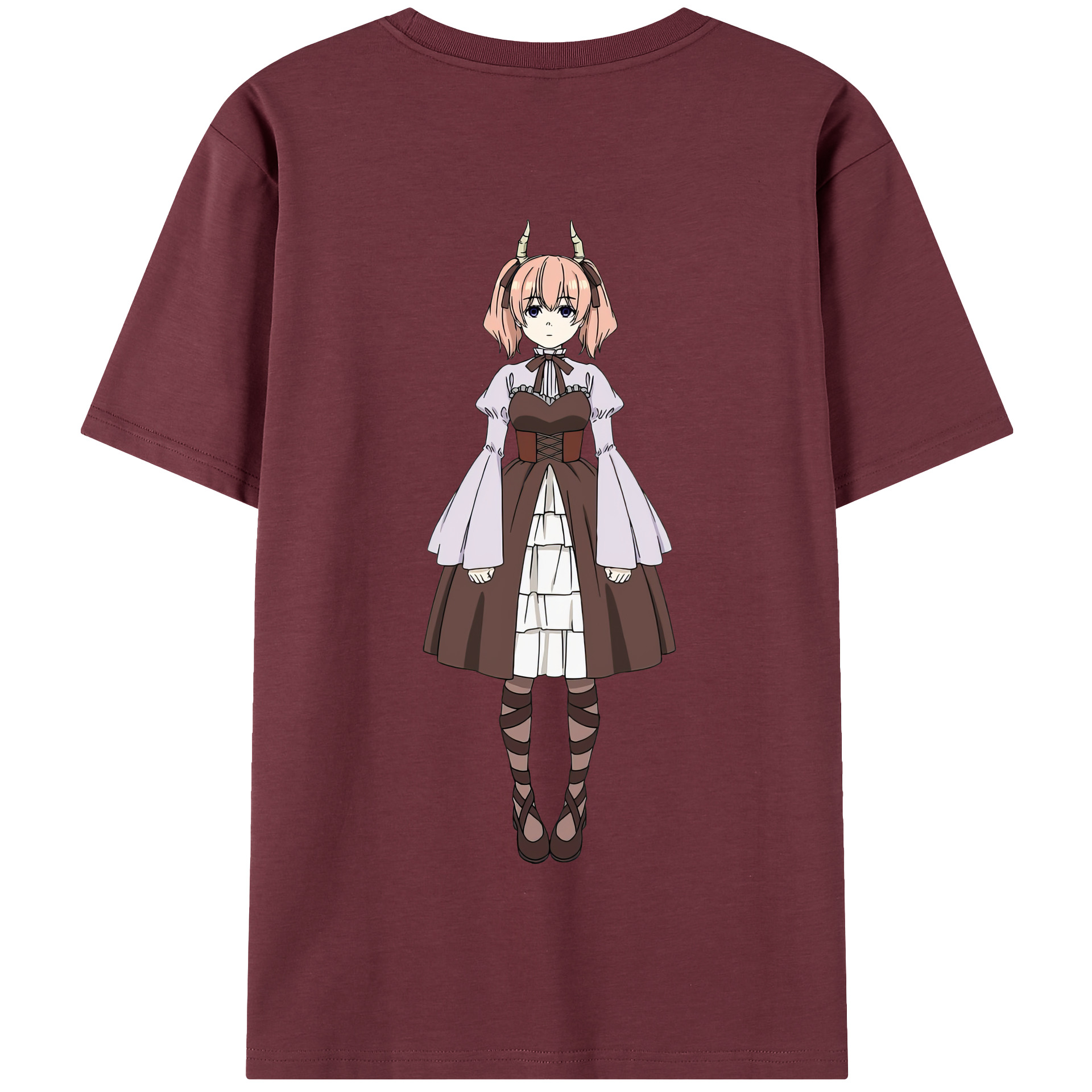 （画像用） 葬送のフリーレン Frieren 綿100％半袖Tシャツ（背面プリント）